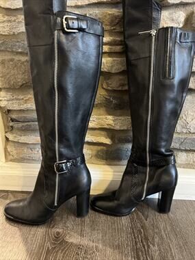 Donald J Pliner Quinto Over-The-Knee Black boots 3.5" heel size 9